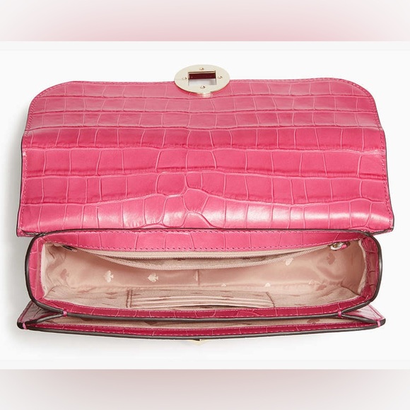 Kate Spade Audrey Flap Crossbody Croc Embossed - Picture 6 of 11